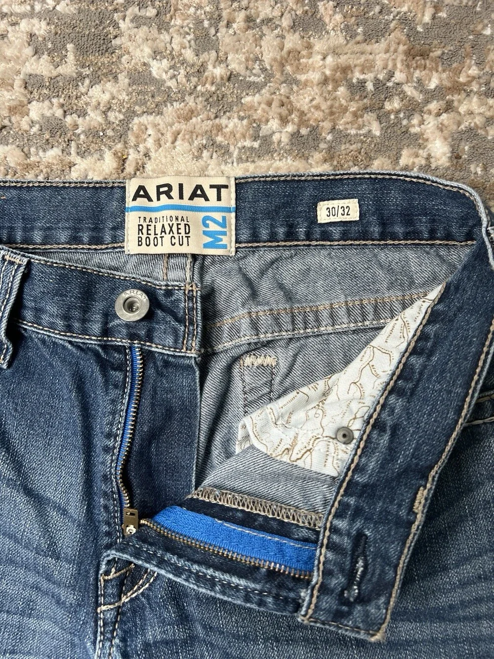 Ariat M2 Traditional Relaxed Boot Cut Jeans Western Cowboy Denim | 30x32